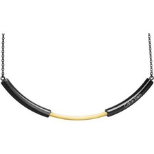Collana Calvin Klein KJ5FBJ200100 Donna Black Gold Necklace Misura One Size B...