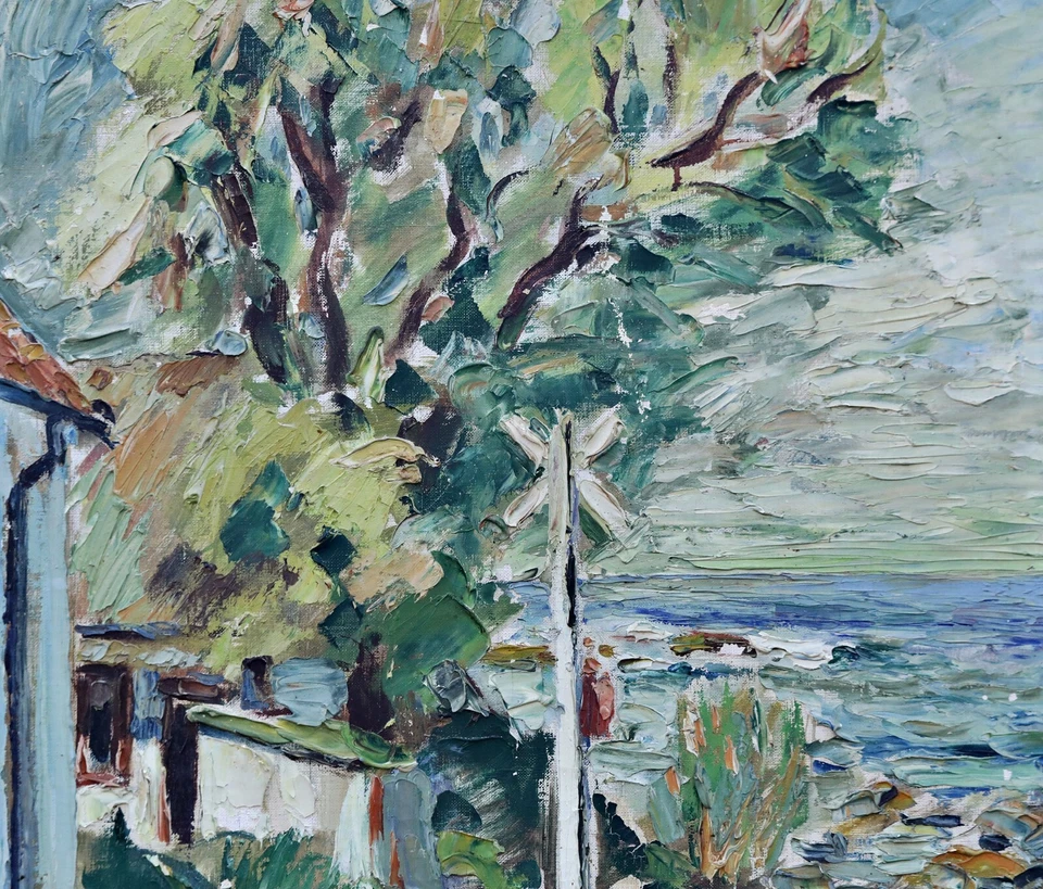 Einer Johansen (1893–1965) – Landschaft am Meer – Öl auf Leinwand – signiert - Bild 2 von 4