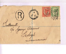 1901 Registered cover Ravenswood Ray Numeral 124