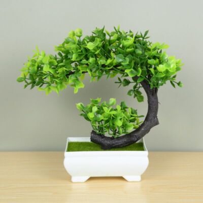 Artificial Plant Potted Green Bonsai Small Tree Grass Plants - Indoor Home  Decor | eBay.de