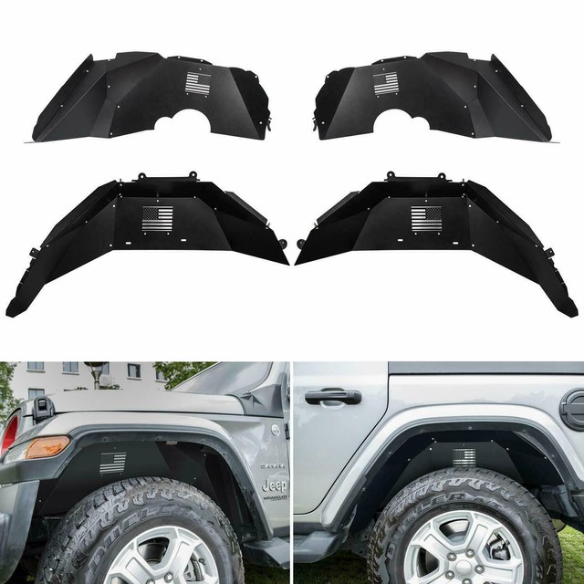 Rear&Front Inner Fender Liners Flare for 20182019 Jeep Wrangler JL Splash Guard eBay