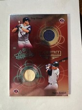 2002 Absolute Team Tandems Materials #TT1 Troy Glaus Jersey Darin Erstad 