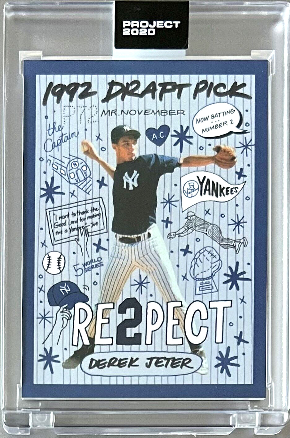 TOPPS PROJECT 2020 #251 DEREK JETER by SOPHIA CHANG * 1993 YANKEES FREE SHIPPING