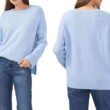 Vince Camuto Center Seam Crewneck Sweater Ice Blue Cozy Yarn Knit Womens Sz.XL