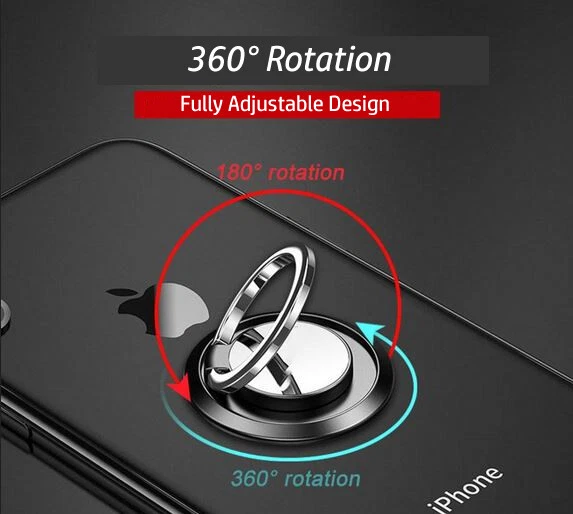 Phone Ring Holder Finger Grip 360° Magnetic Stand Mount for Mobile Phone FLICK - Image 4 of 4