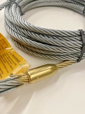 5/16" x 100’ Galvanized Wire Rope Winch Cable + 3/8" Grade 70 Clevis Slip Hook