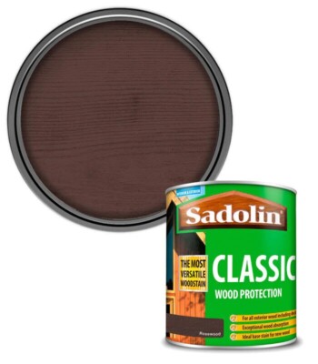 Sadolin Classic Lösungsmittel auf Ölbasis Allzweck Holzlasur außen 1L Palisander