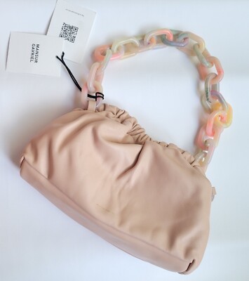 New with Tags Mansur Gavriel Puff Peach Pink Twist Mini Cloud Purse Bag $595
