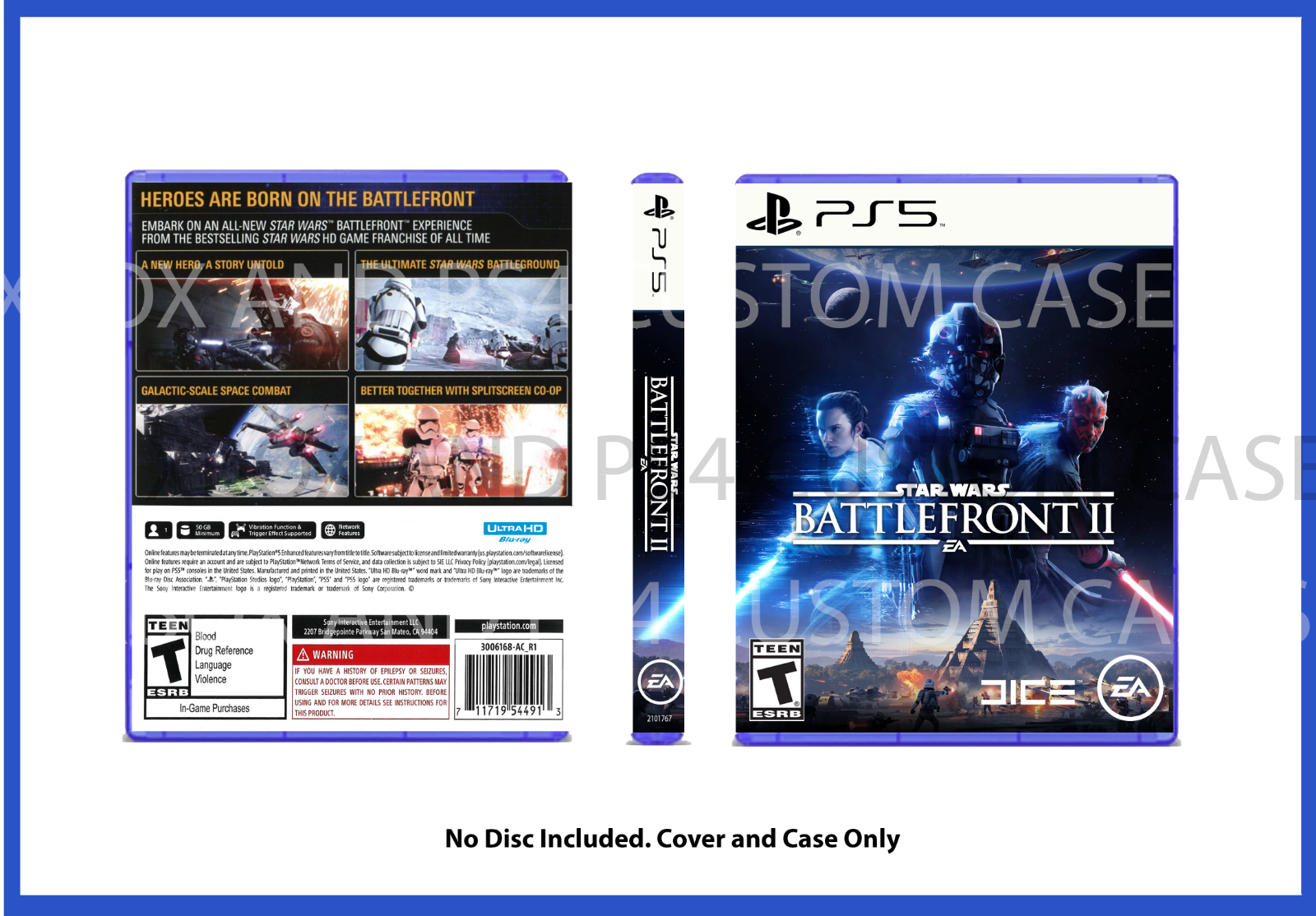 CUSTOM REPLACEMENT CASE NO DISC Saints Row 2 XBOX SEE DESCRIPTION  752919550304 