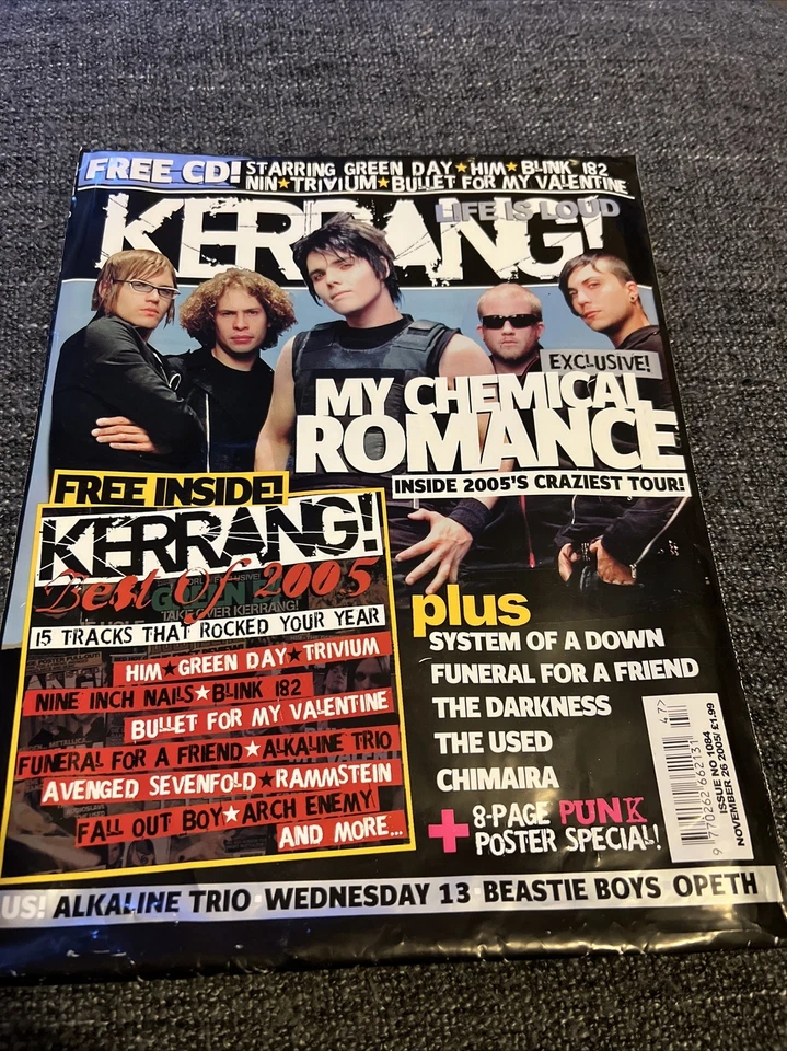 My Chemical Romance / Gerard Way -Nov 2005 - VERY RARE 19 YEARS OLD! KERRANG MAG - Image 2 of 4