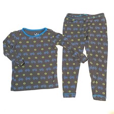 Kickee Pants size 4t tractor print 2 pc pj sleepwear set boys bamboo