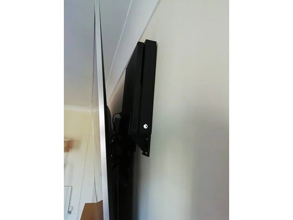 Wall Mounting Hardware Brackets for Microsoft Xbox One X Console Case Stand Dock - Image 2 of 4