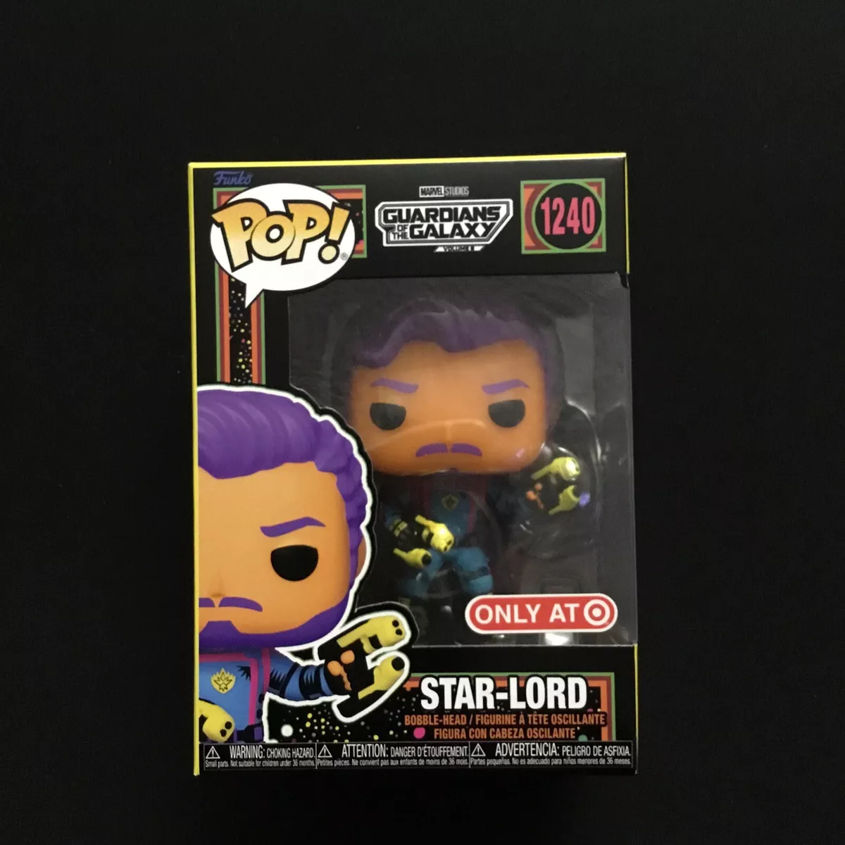 Funko Pop! Star-Lord #1240 Black Light Guardians Of The Galaxy 3!! ￼IN  HAND!!