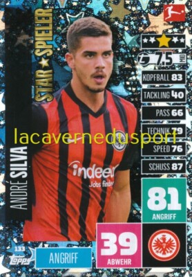 133 ANDRE SILVA # EINTRACHT FRANKFURT TOPPS BUNDESLIGA 2020 2021 MATCH ATTAX