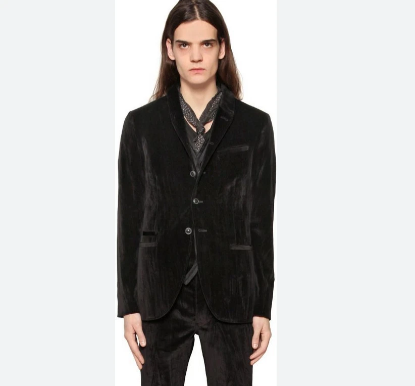 Chaqueta de terciopelo de algodón John Varvatos para hombre talla 38R Holister Sc cierre de 3 botones Foto 2 de 4