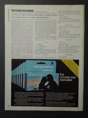 1983 TROJAN-ENZ Lubricated Condoms Magazine Ad - #1 Best Seller