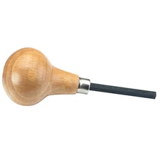 Steel Prong Pusher With Wooden Handle - Stone Mounting Jewelry Tool - 53-146