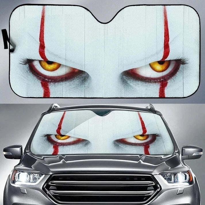 Pennywise Face Car Sun Shade Horror Character