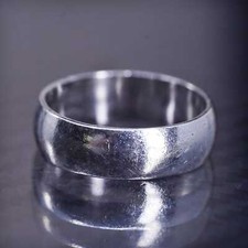 size 9, vintage sterling silver 925 handmade ring wedding band