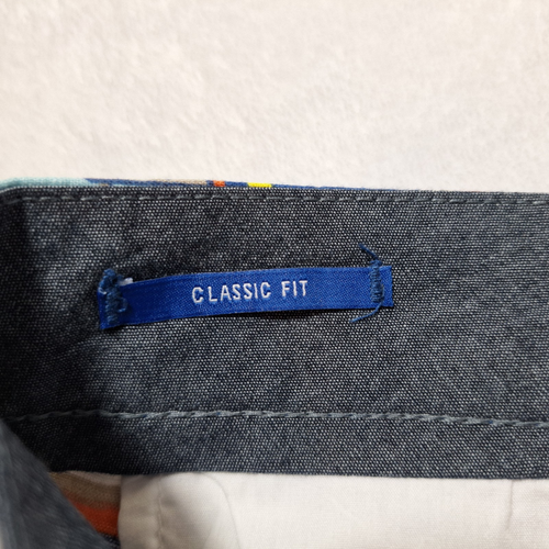 NAUTICA Blue Sail Linen Blend Classic Fit Short Men Sz 36W Nautical Sailboat AOP - Picture 5 of 8