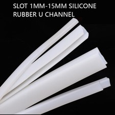 Silicone Rubber U Channel Edging Trim Seal Square U-Shaped Bumper Slot 1mm-15mm