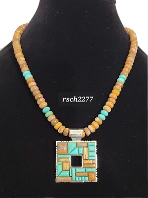 Jay King Gallery Collection Türkis und Jaspis Anhänger Halskette - Neu mit Etikett - Orig. 427 $