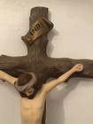 Vintage Ceramic Crucifix Catholic Cross Jesus 22” Long 12” Wide — photo 3