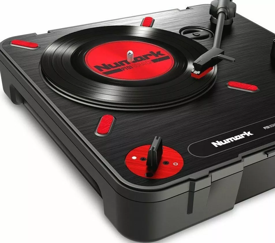 Numark - PT01 Scratch - Portable Turntable with Built-In DJ Scratch and  Speakers