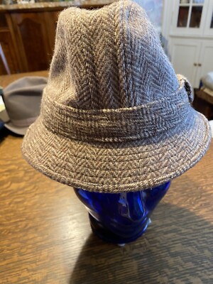 Edinburgh Woolen Mill Hat Mens Medium Multicolor Bucket Cap 100% Wool Tweed UK M