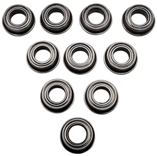 NHX RC Flanged Steel Ball Bearings 4x7x2.5mm, 10 pcs, Metal Shielded