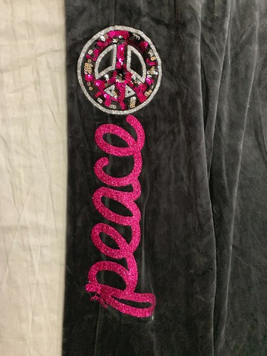 JUSTICE GIRLS VELOUR PANTS SIZE 14 - Picture 2 of 6