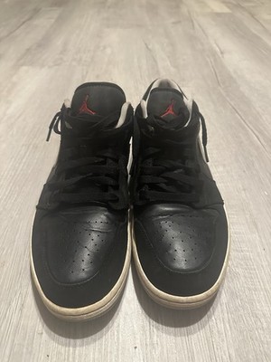 Jordan Air Jordan 1 Low Black White 553558-032 Men's Sneaker Leather Low Top
