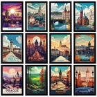 Vintage Travel Prague Holiday Poster Classic Retro Print Home Decor Wall Art
