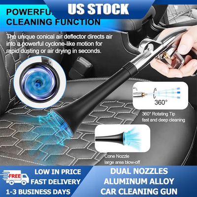 #ad High Pressure Pneumatic Air Blow Gun Aluminum For Alloy Car Detail Remove Dust $16.94