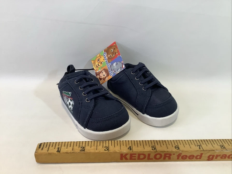 NOVO TÊNIS NOS Garanimals denim lona azul marinho criança tamanho 3 com etiquetas ** - Imagem 2 de 4