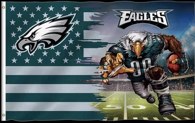 Philadelphia Eagles 3x5 Double-Sided Print  Flag Full Color