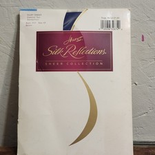 Hanes Silk Reflections Control Top Pantyhose EF Silky Sheer Denim 717 Sandalfoot