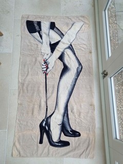 Vintage 'Glamorous' Bath/Beach Towel purchased Harrods 70's