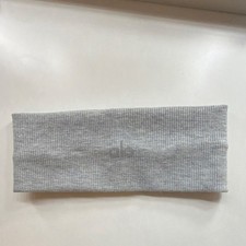 ALO Gray Ribbed Stretch Headband Unisex Adults Yoga Gym Training Activewear