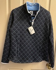 Footjoy FJ Womens Quilted Midlayer Golf 1/4 Snap long sleeve pullover Medium NWT