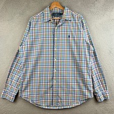 Ralph Lauren Mens Classic Fit Plaid Button Down Shirt L Multicolor Long Sleeve