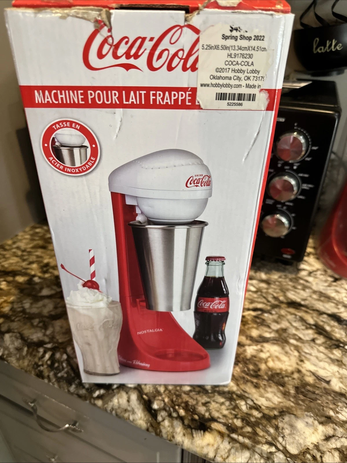 Coca-Cola Retro Milk Shake Machine Maker Ice Cream Mixer Smoothie Drink Blender