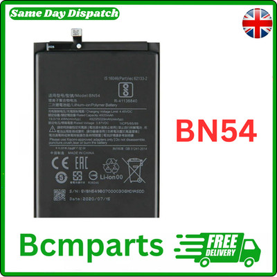 BN54 Akku für Xiaomi Redmi Note 9T 4920mAh hohe Kapazität Ersatz UK