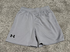 Under Armour Boys Youth Size Medium UA Tech Mesh Athletic Shorts Gray