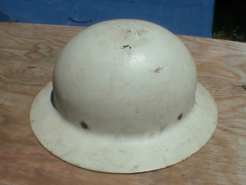 Vintage WWII Office Of Civil Defense Metal Helmet w Liner Air Raid WW2 Steel 