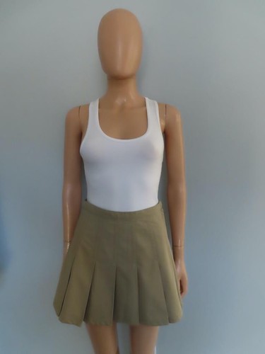 Christian Dior Beige Pleated Mini Skirt F 34/US 2 - Picture 2 of 12