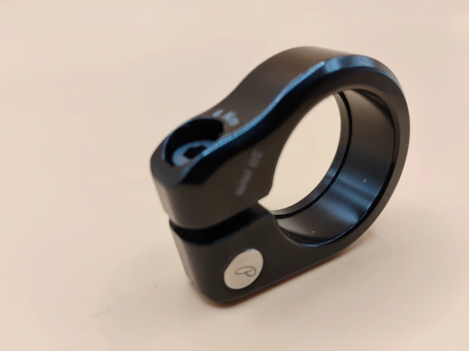 Braçadeira de assento Phil Wood 30mm preta alumínio anodizado nova na caixa - Imagem 2 de 3