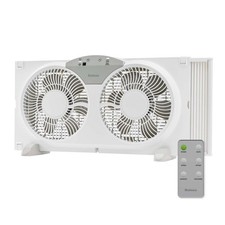 Holmes 8.5" Digital Window Fan 2-Speed Twin Blade Reversible Airflow