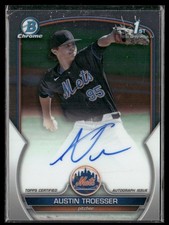 Austin Troesser 2023 Bowman Draft #CDA-ATR Chrome Prospect Auto New York Mets
