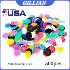 500pcs Dental Endo Rotary Files Count Safety Memo Disc SMD Stopper Rings Mixed